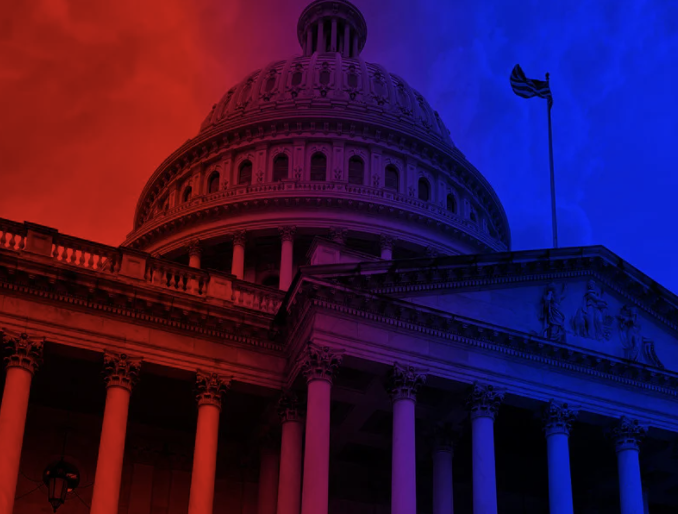 Divided Democrat Republican - Canva