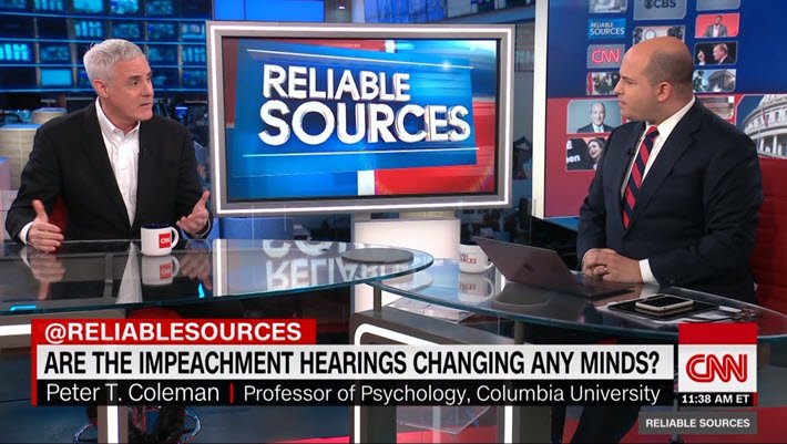 Peter Coleman on CNN Reliable Sources, Dec 1 2019.